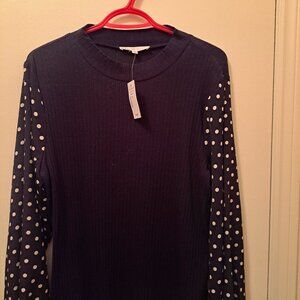 Womens cotton blend chiffon top